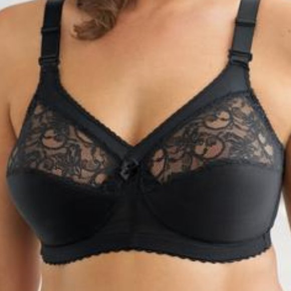 Set of 3! 46F Glamorise MAGIC LIFT Bra (CONVERTIBLE-STRAPS) Wireless BLACK NEW - Picture 3 of 15